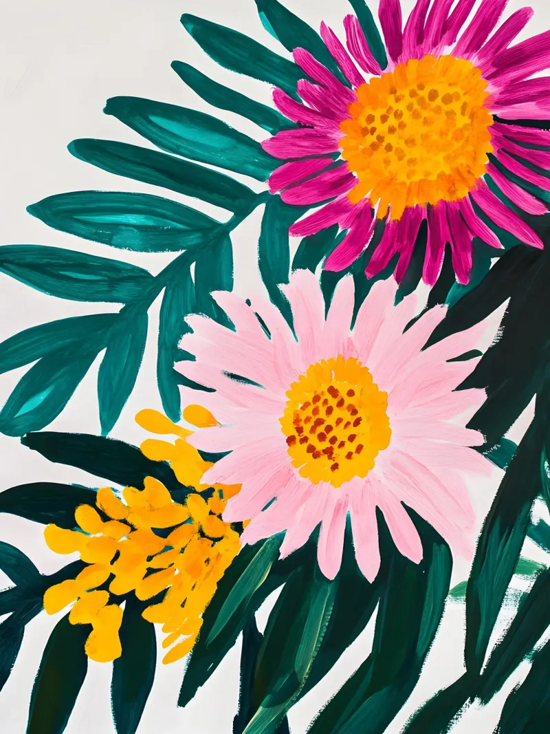 Australian Wild Flowers poster con telaio in legno da Gypsy Galleria