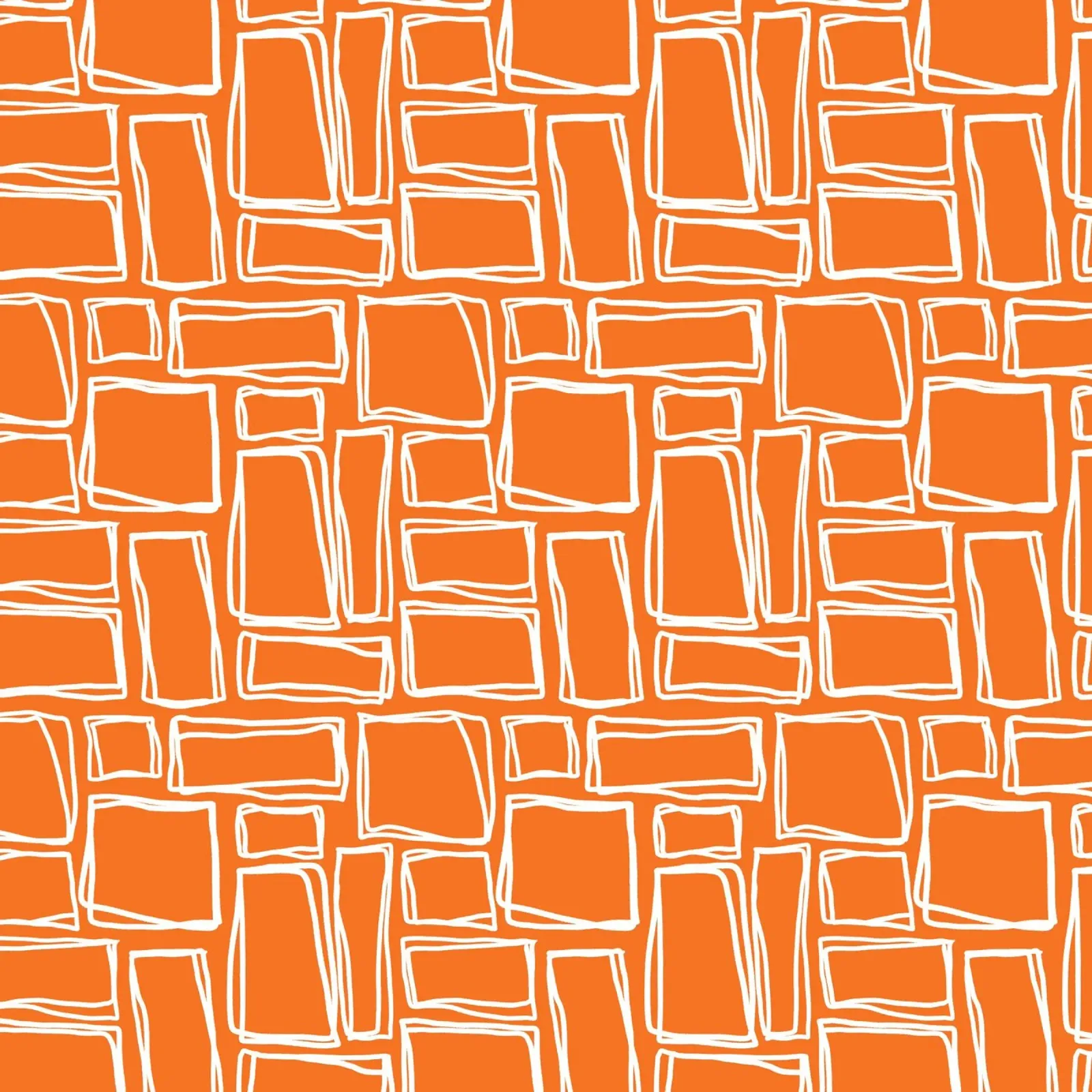 Quadrati Doodle in arancio mandarino pellicola backlit da Happy Littles