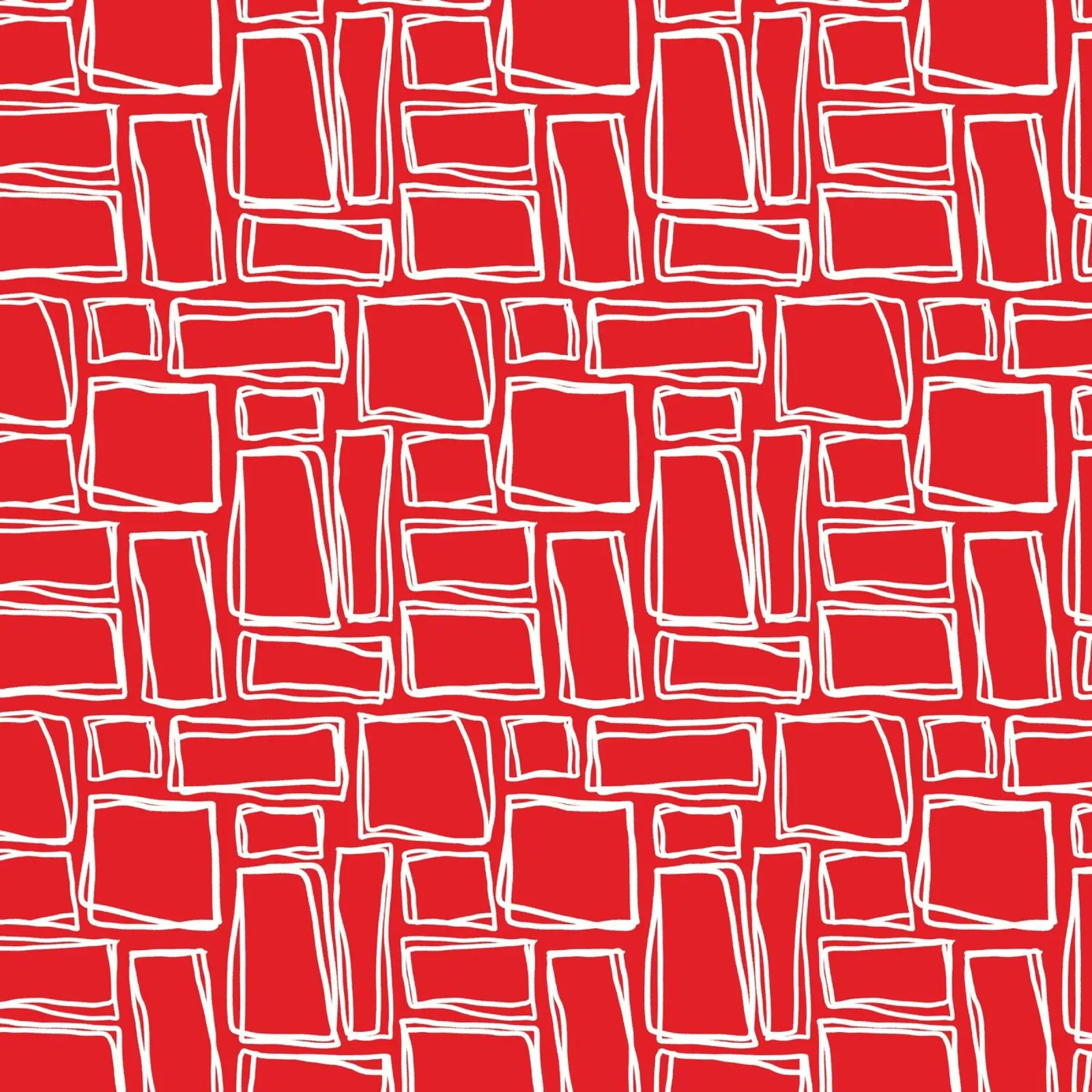 Quadrati Doodle in rosso ciliegia pellicola backlit da Happy Littles