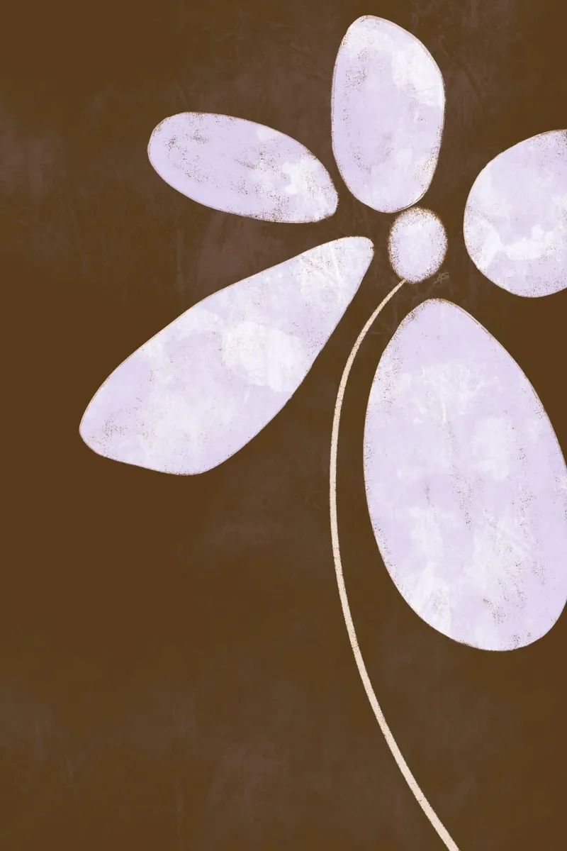 Delicate Simplicity | Minimalist Floral Abstract carta hahnemühle da sabidussi