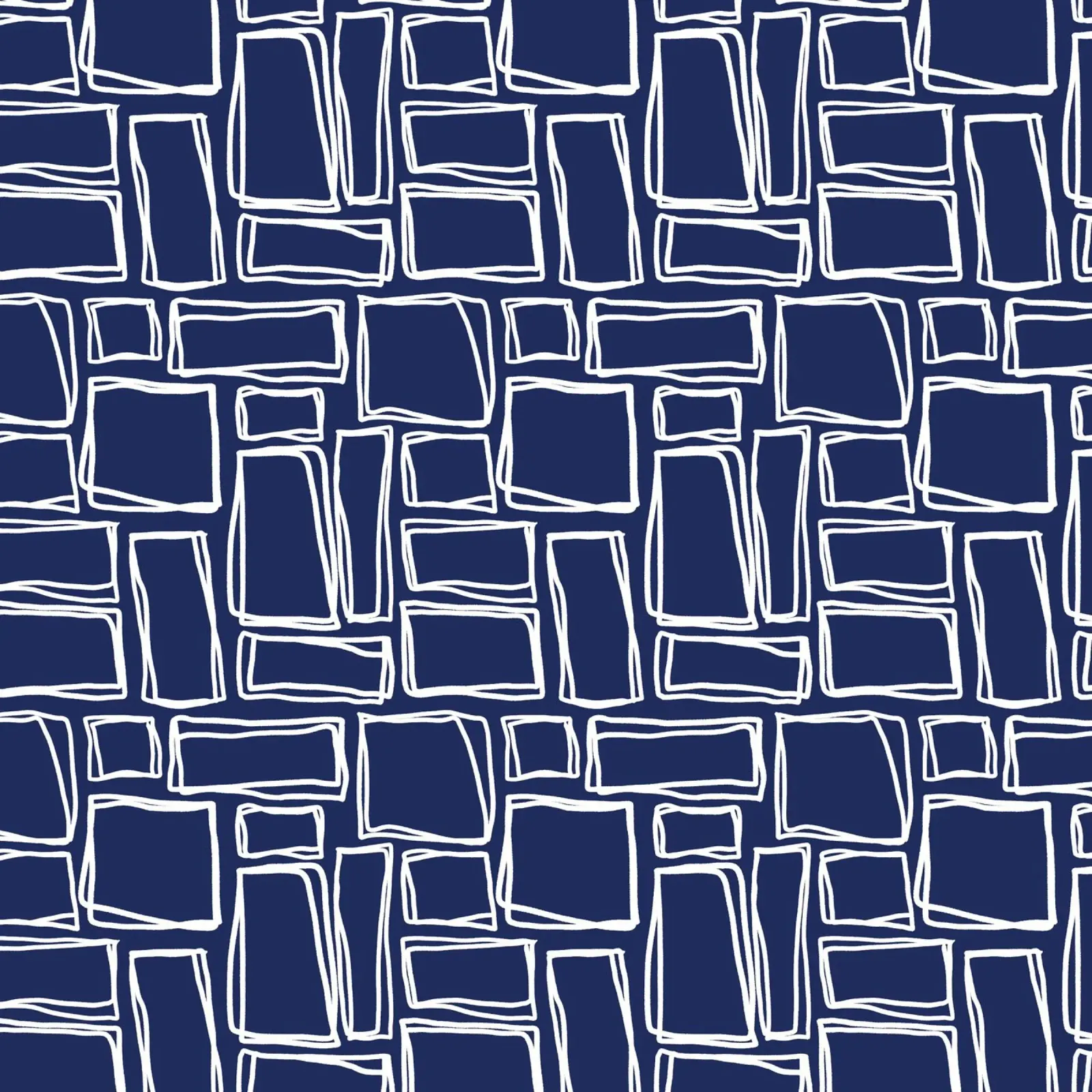 Cuadrados Doodle en azul marino hahnemühle de Happy Littles