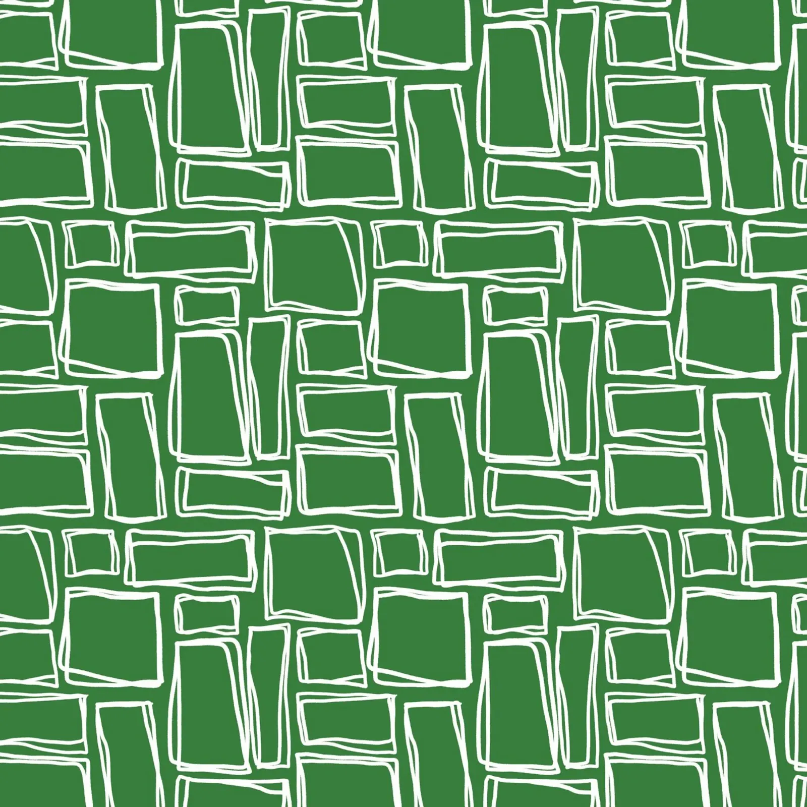 Quadrati Doodle in verde bosco pellicola backlit da Happy Littles