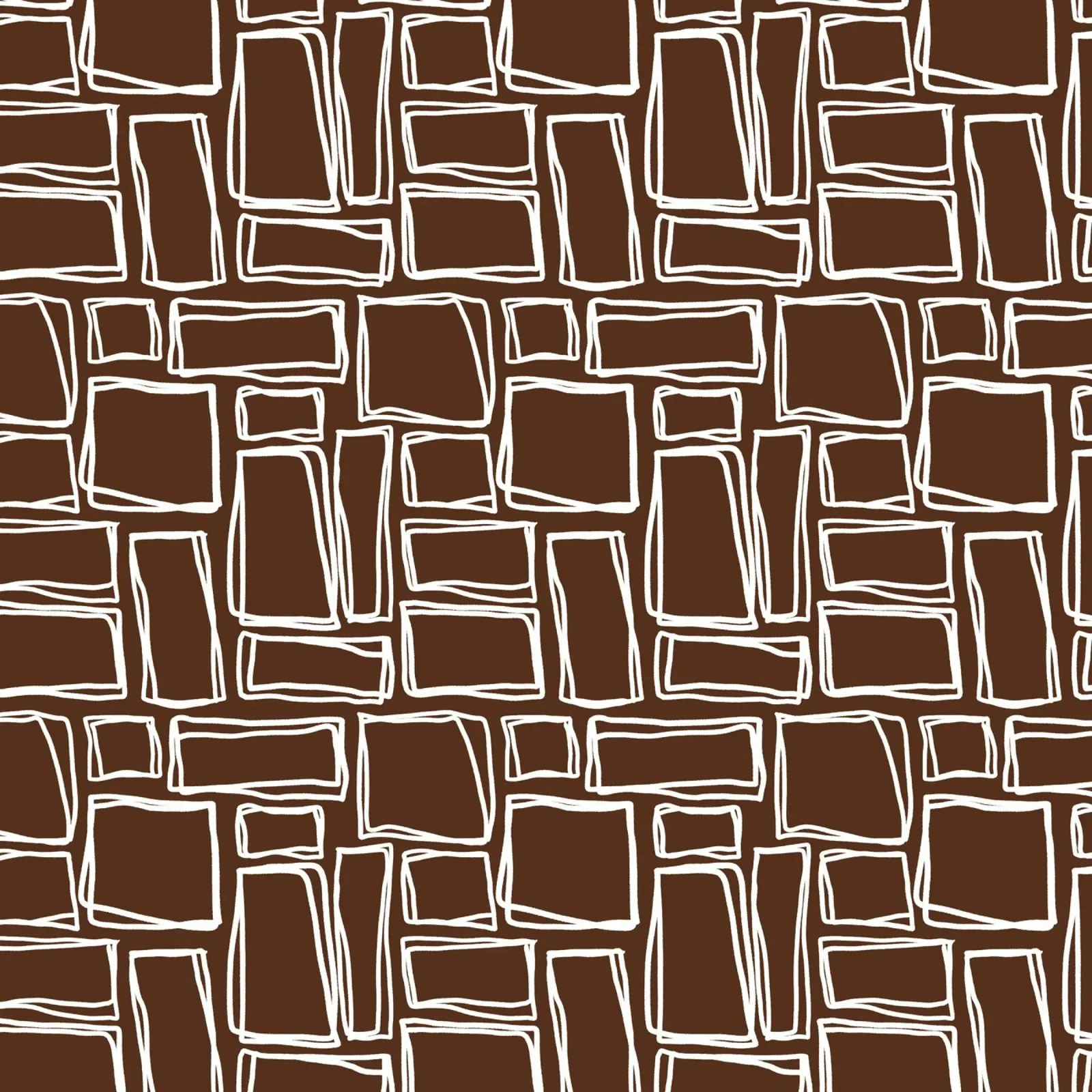 Quadrati Doodle in marrone cacao carta hahnemühle da Happy Littles