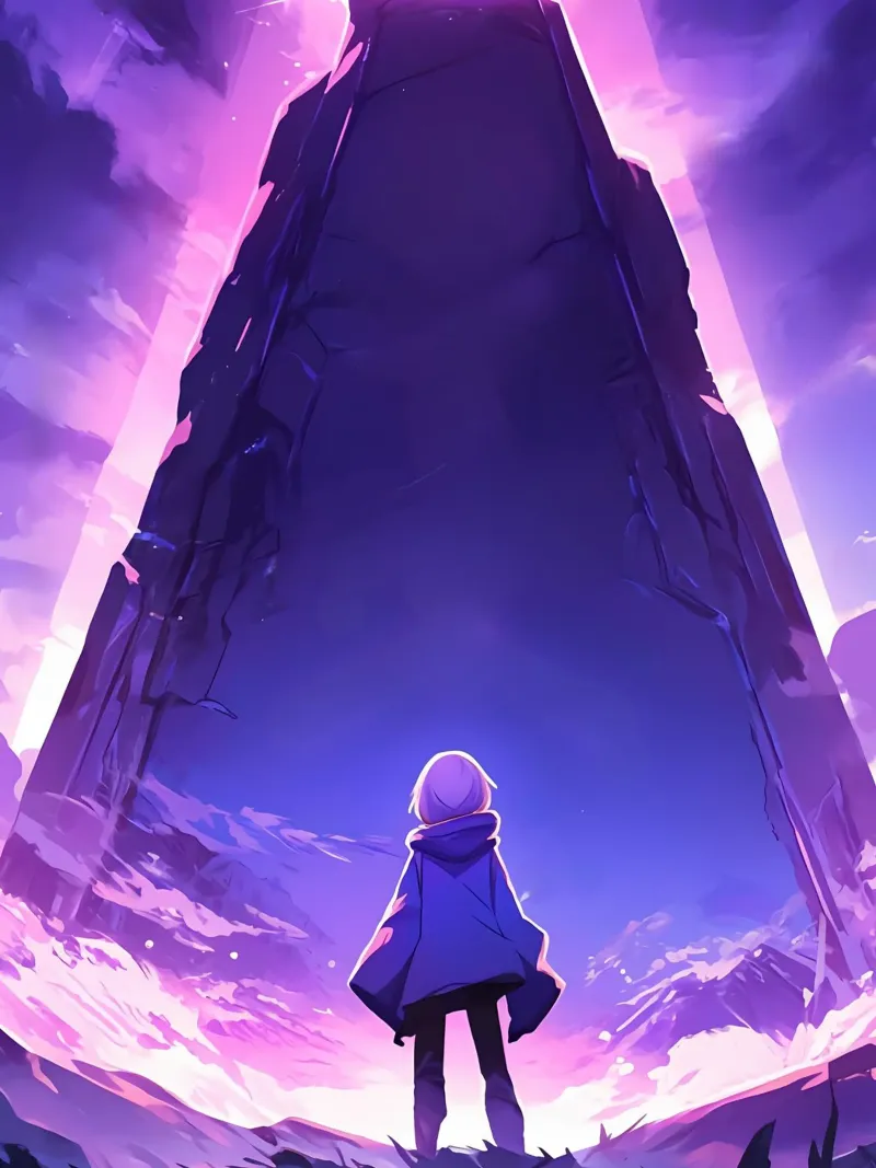 Une fille debout devant un monument ancien Lofi Art hahnemühle de LoFi Gallery