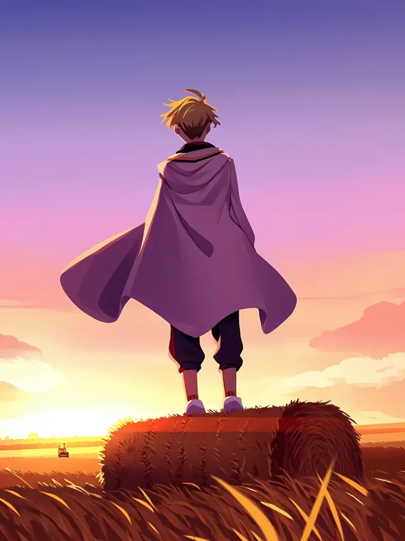 A Person Standing In Fields Alone Lofi Art hahnemühle by LoFi Gallery