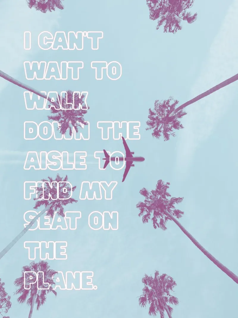 LUSTIGES REISE POSTER – “I can't wait…“ poster con telaio in plastica da Einfach Uebel