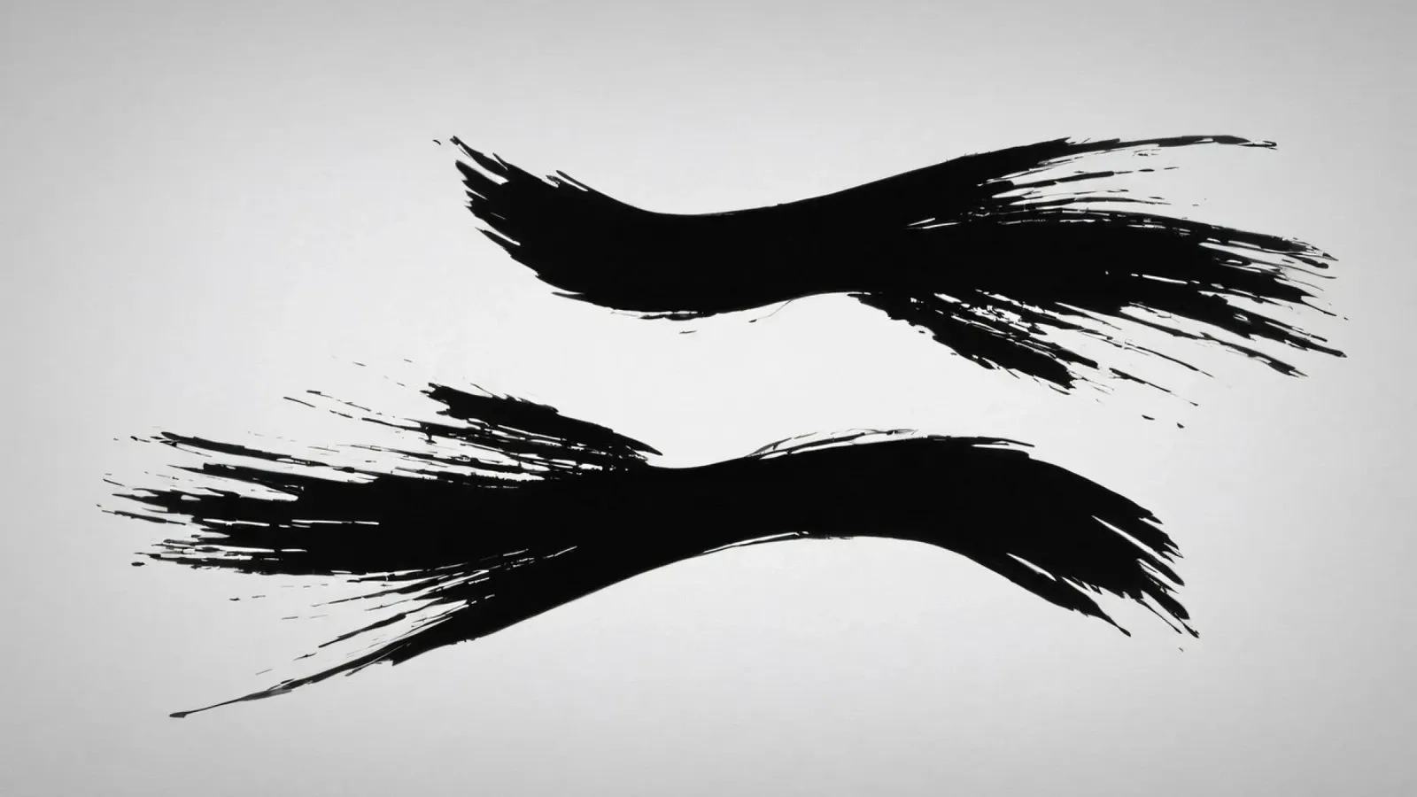 Abstract black and white brush strokes creating dynamic move hahnemühle by DesignDoodle