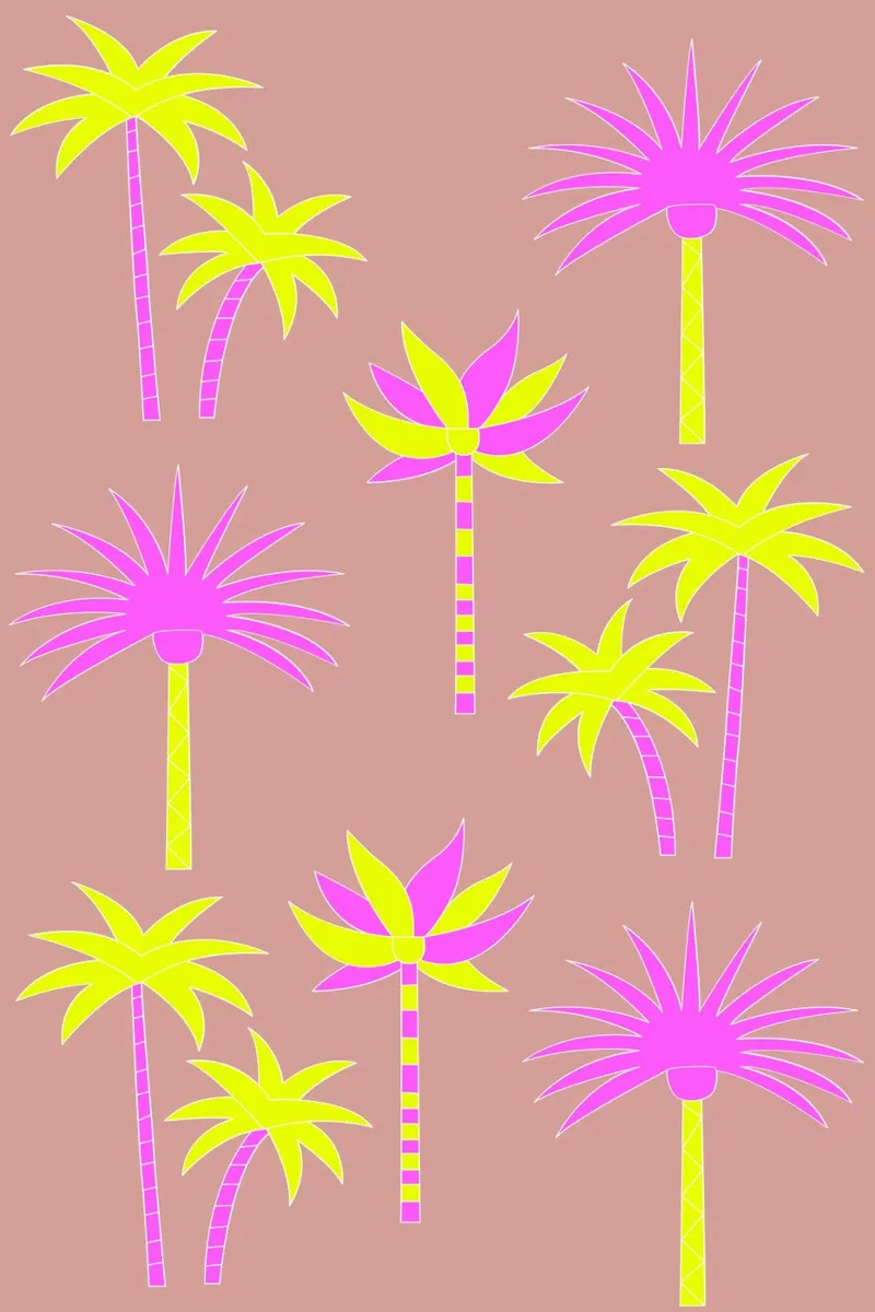 Palm Trees Neutral & Neon pellicola backlit da SilverPegasus