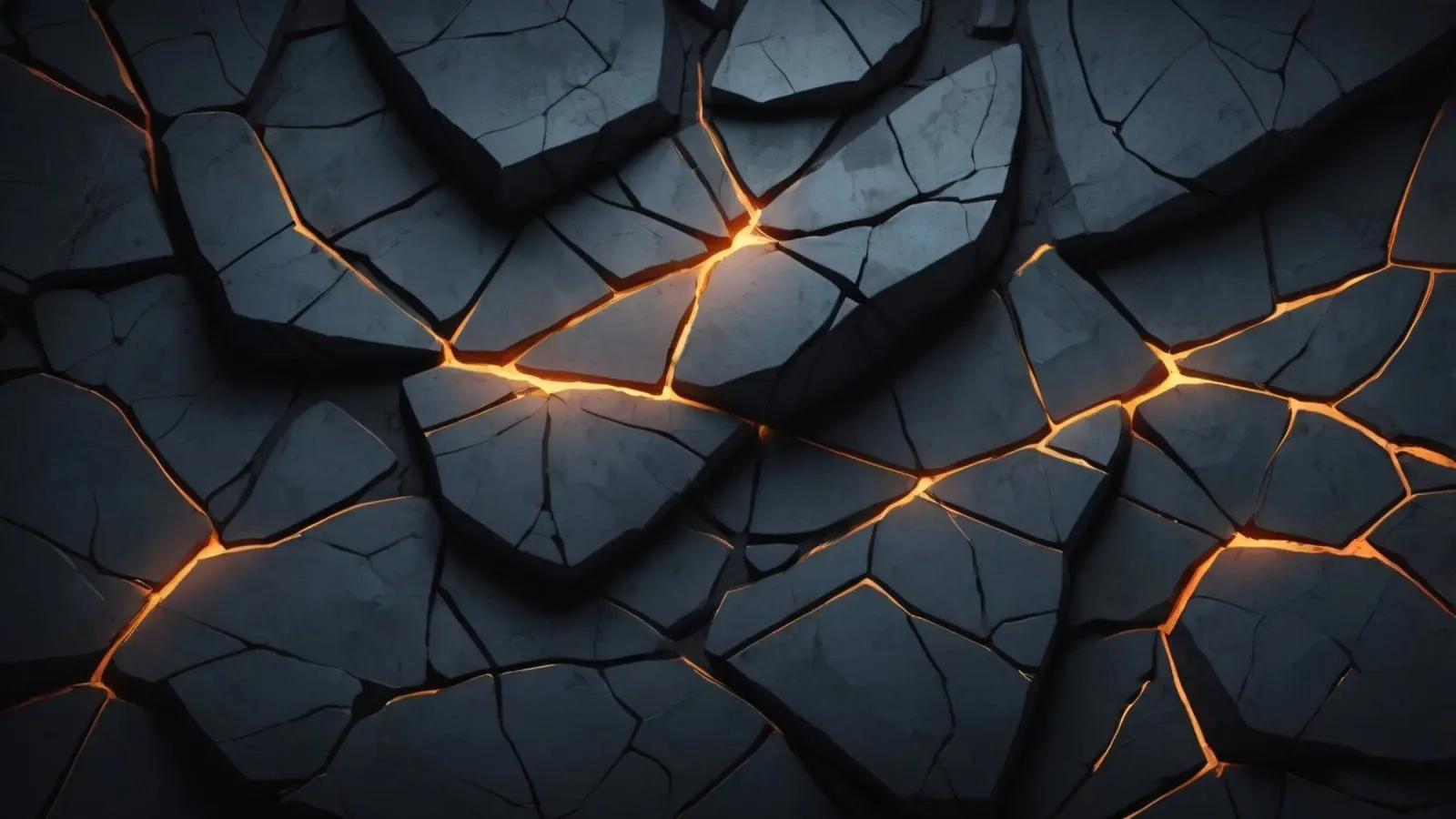 cracks in a dark surface create an intriguing abstract back canvas by DesignDoodle