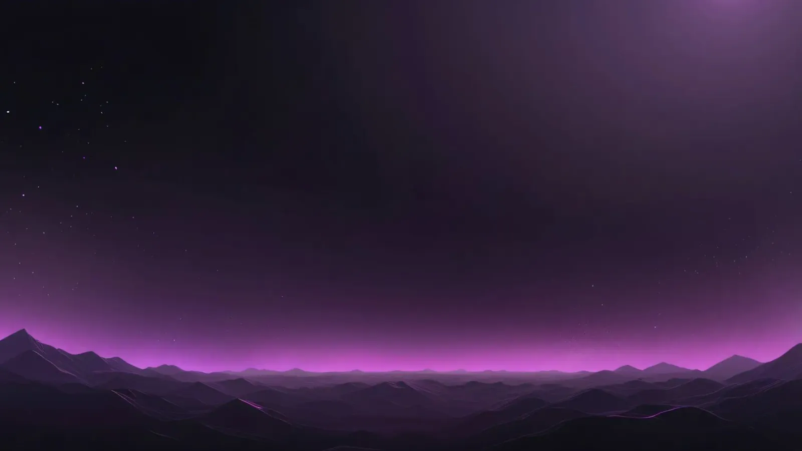 paysage abstrait avec des teintes violettes et un ciel nocturne étoilé poster avec cadre en bois de DesignDoodle