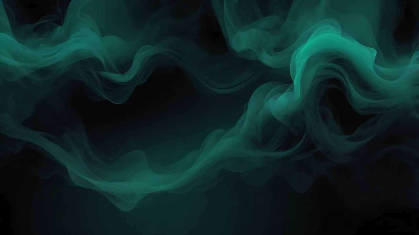 Groen Fluid groen abstract behang canvas van DesignDoodle