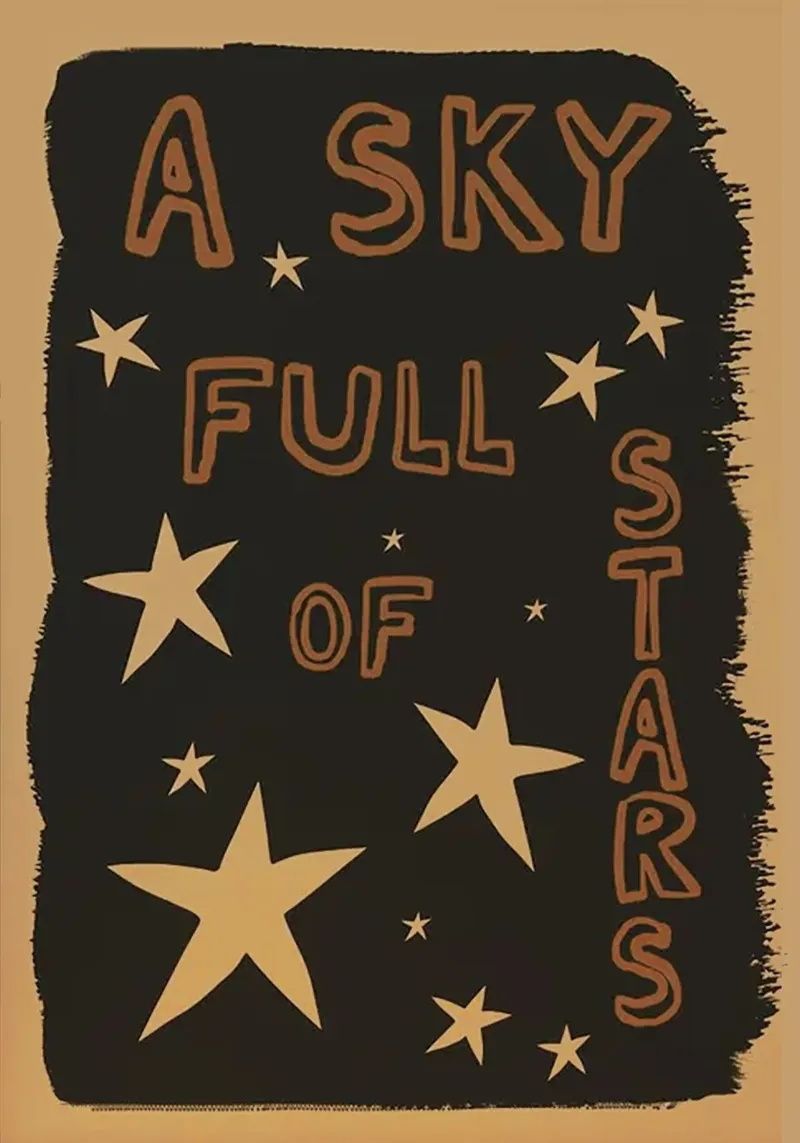 A Sky Full of Stars – Coldplay tela con Cornice a cassetta da Attaboy Dsgn