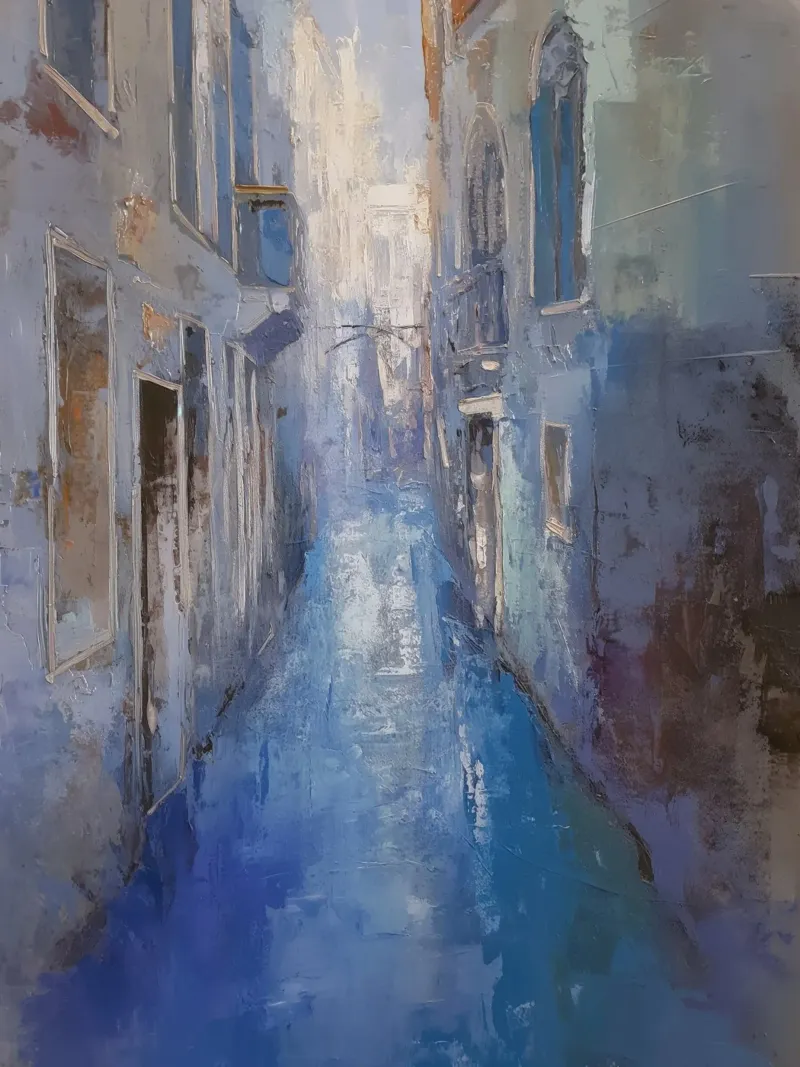 Venezia tela con Cornice a cassetta da Imagine