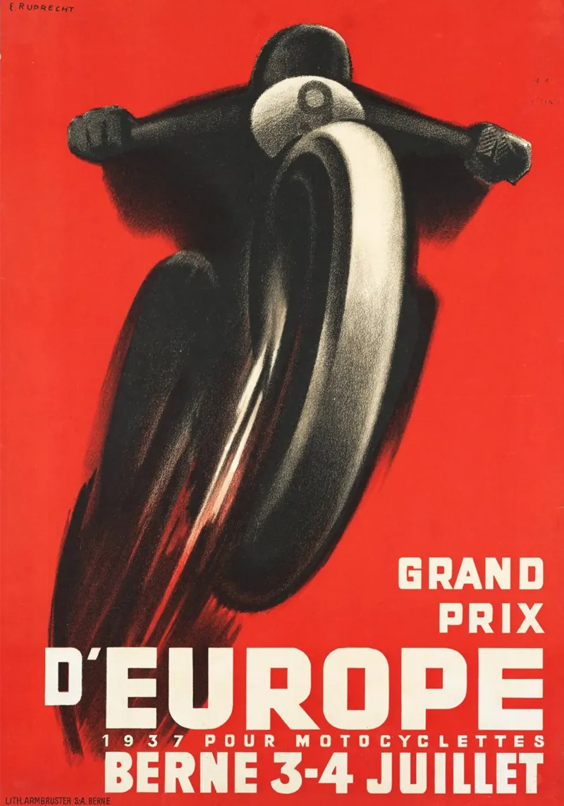 Gran Premio d'Europa Berna poster con telaio in legno da AUTOSHOOT