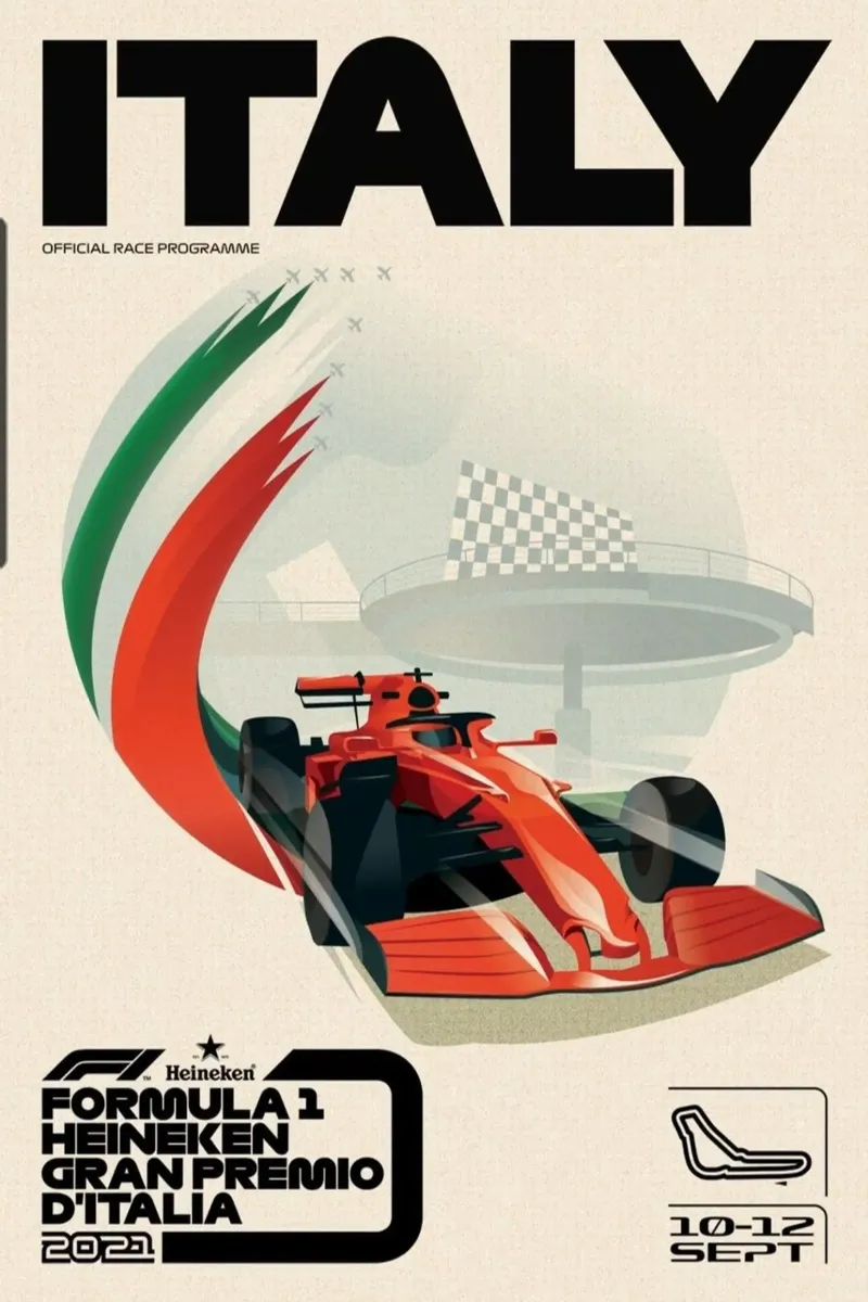 Formula 1 Heineken Grand Premio D'italia tela con Cornice a cassetta da AUTOSHOOT