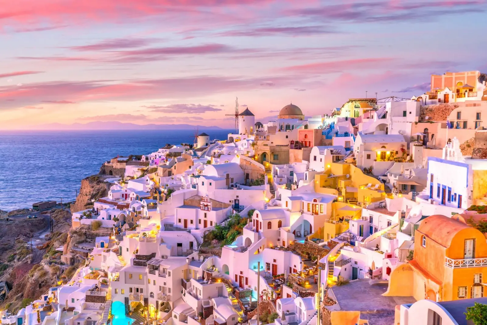 Santorini Glow plexiglass da PhotoVibe Decor