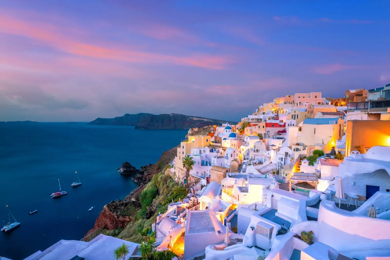 Santorini Glow plexiglass da PhotoVibe Decor