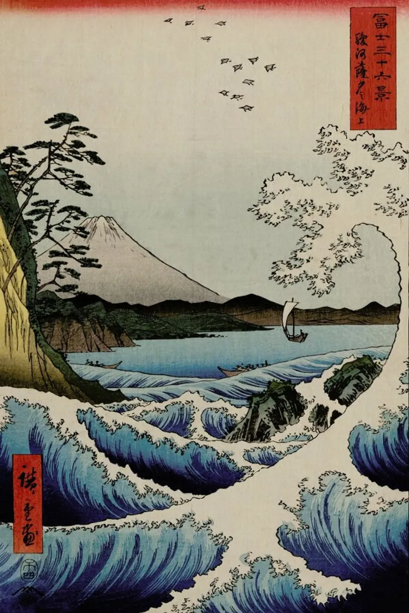 Hiroshige - The Sea at Satta in Suruga Province Hahnemühle von ARTOTHEK