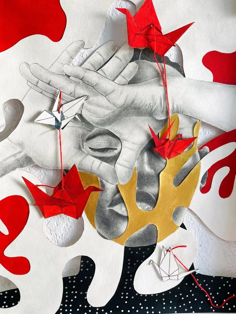L'amore è cieco alluminio dibond da Helen Patterson Art