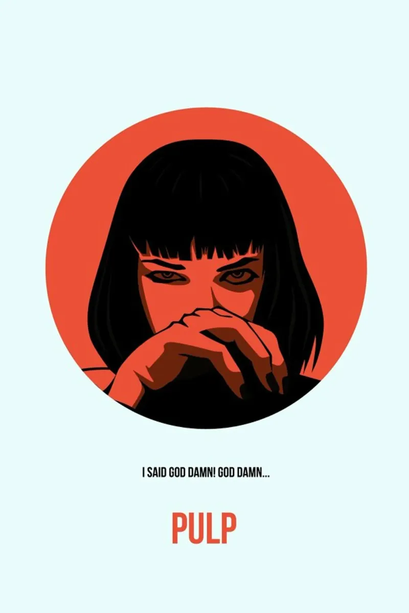 Pulp Fiction pellicola backlit da Naxart