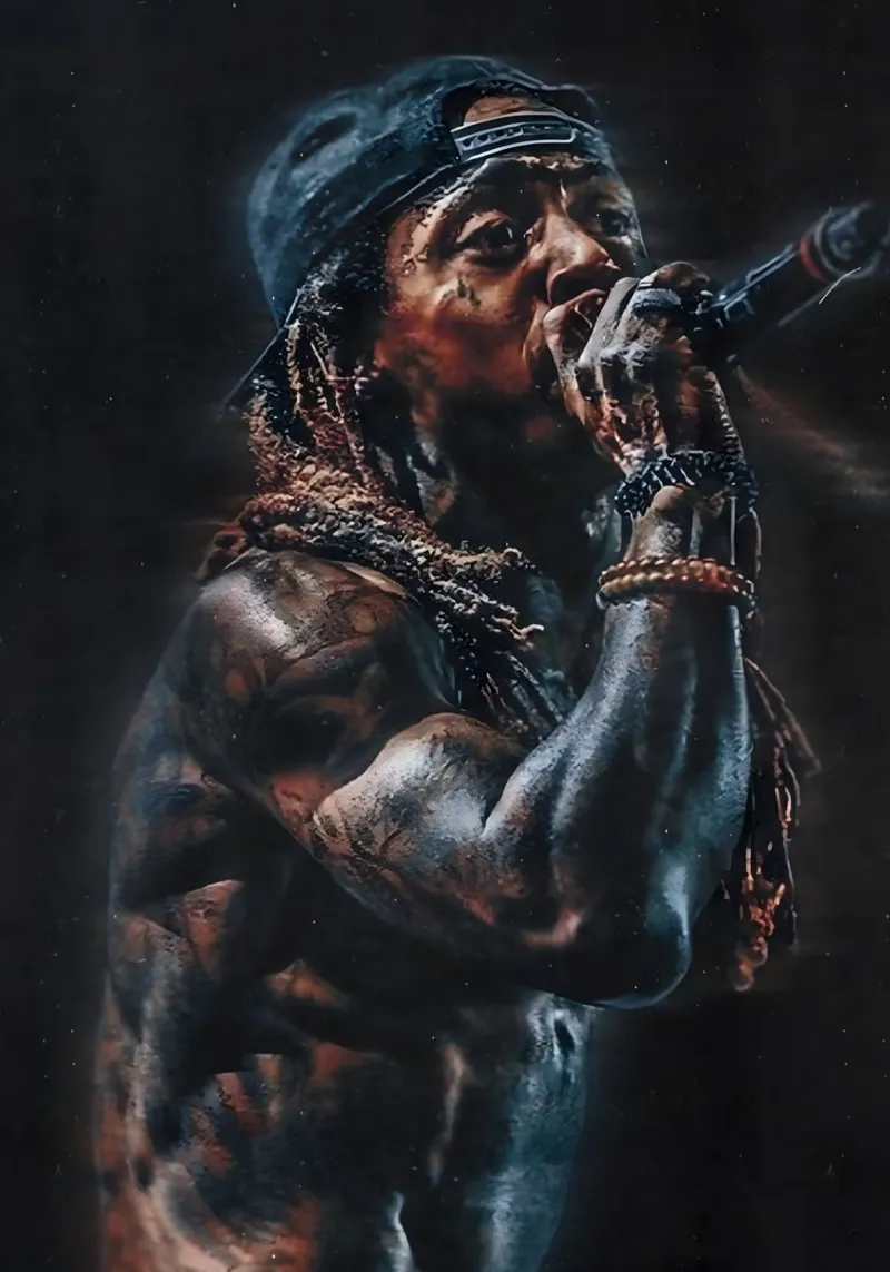 Lil Wayne pellicola backlit da Low poly art