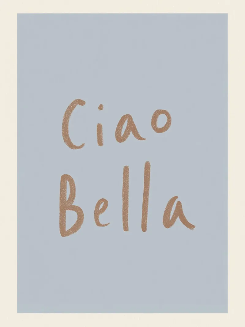 Ciao Bella, Romantic greetings canvas by Carinaprint