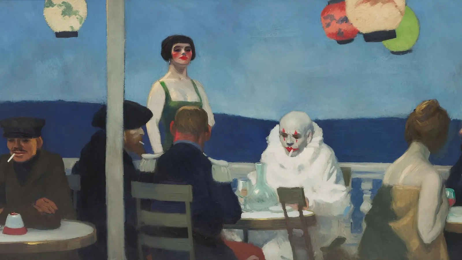 Soir Bleu" di Hopper - Il primo realismo e la vita nei caffè parigini pellicola backlit da NorwesClub