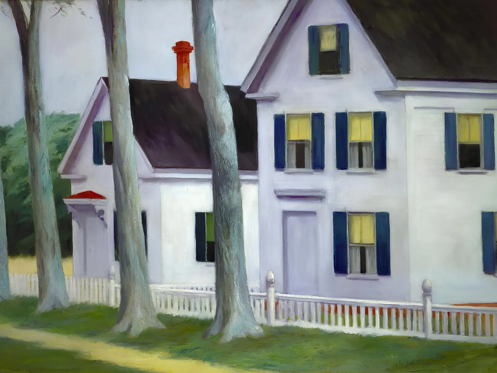 I "due puritani" di Hopper - Realismo americano e architettura S pellicola backlit da NorwesClub