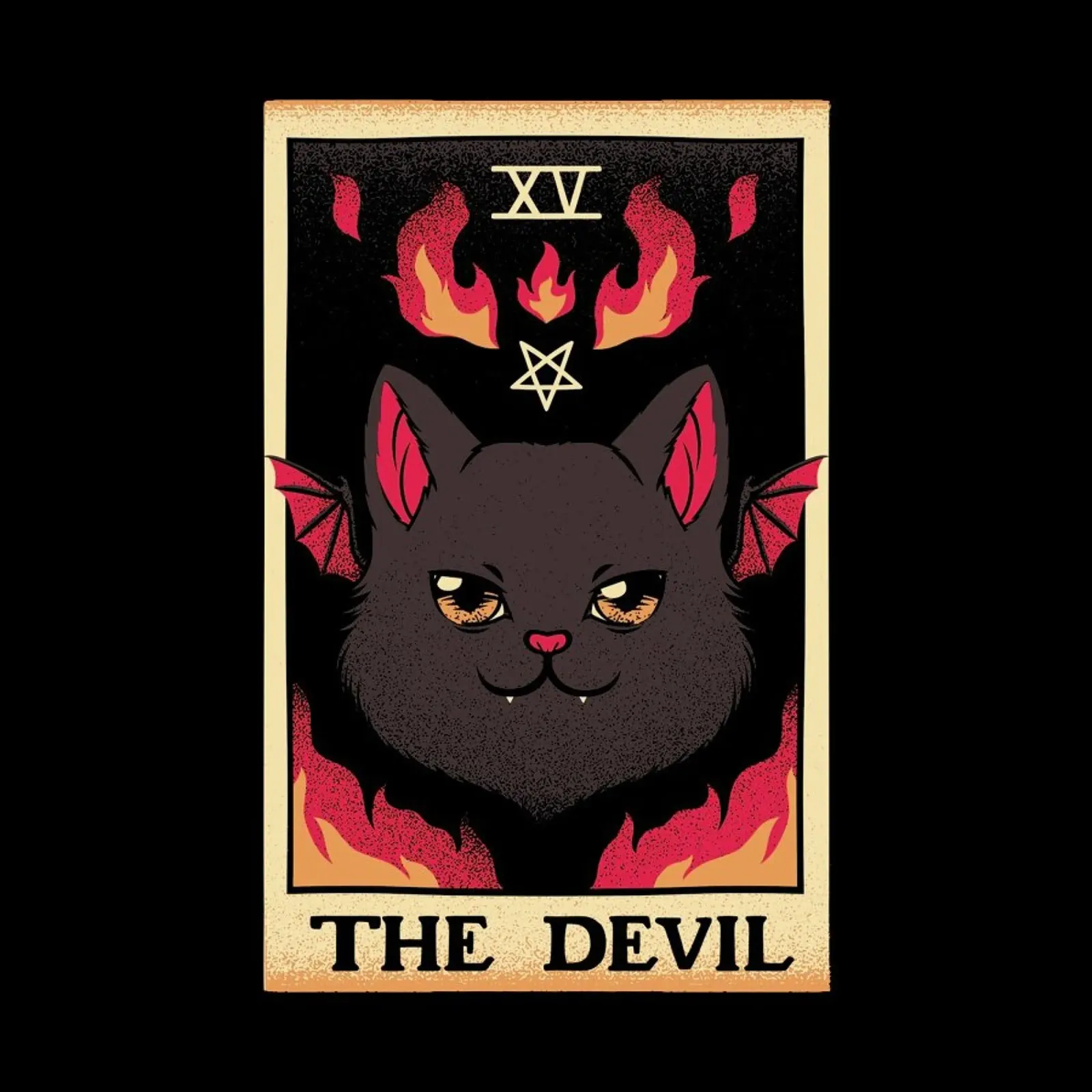 The Devil Cat Tarot Card pellicola backlit da Tobe Fonseca