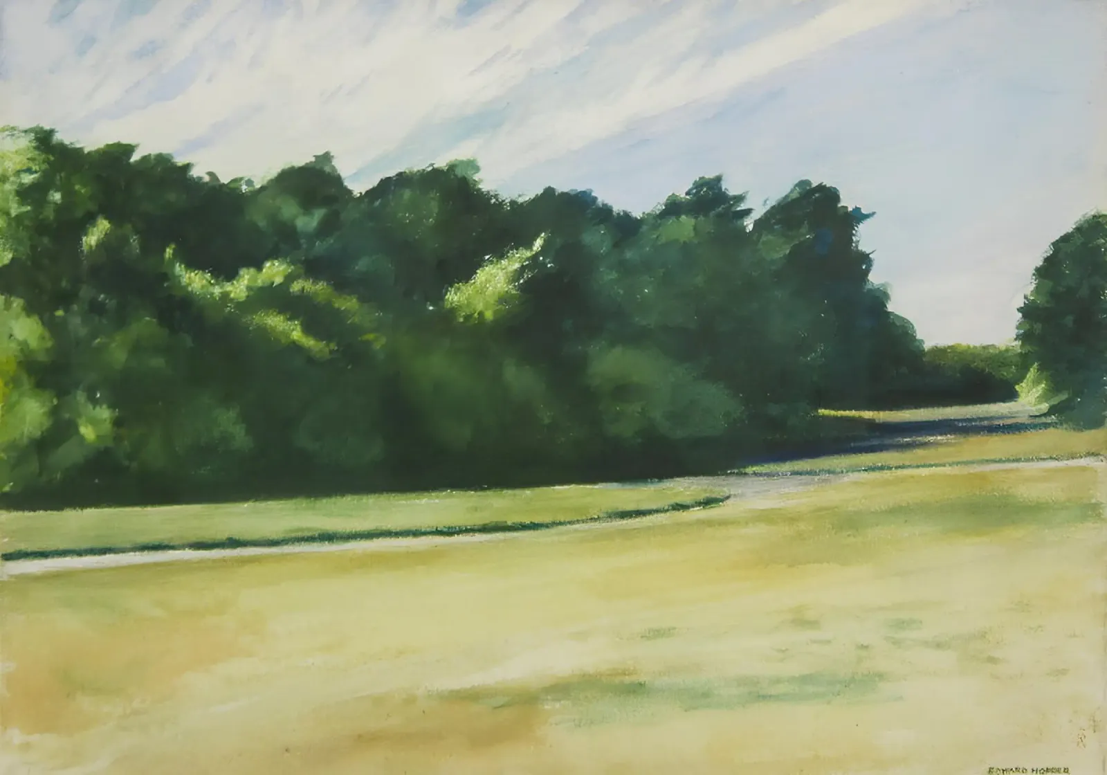 La "massa di alberi a Eastham" di Hopper - Realismo americano e Nat pellicola backlit da NorwesClub