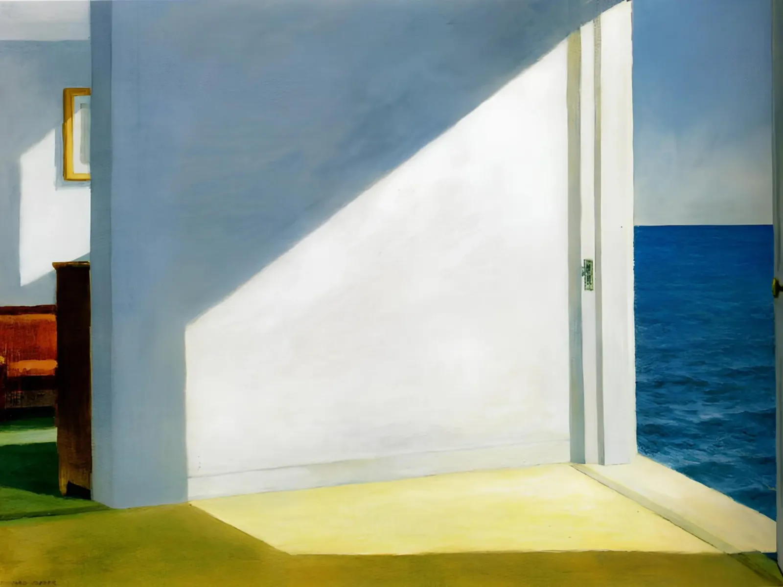 Le "Stanze in riva al mare" di Hopper - Realismo surreale e paesaggi costieri poster con telaio in plastica da NorwesClub
