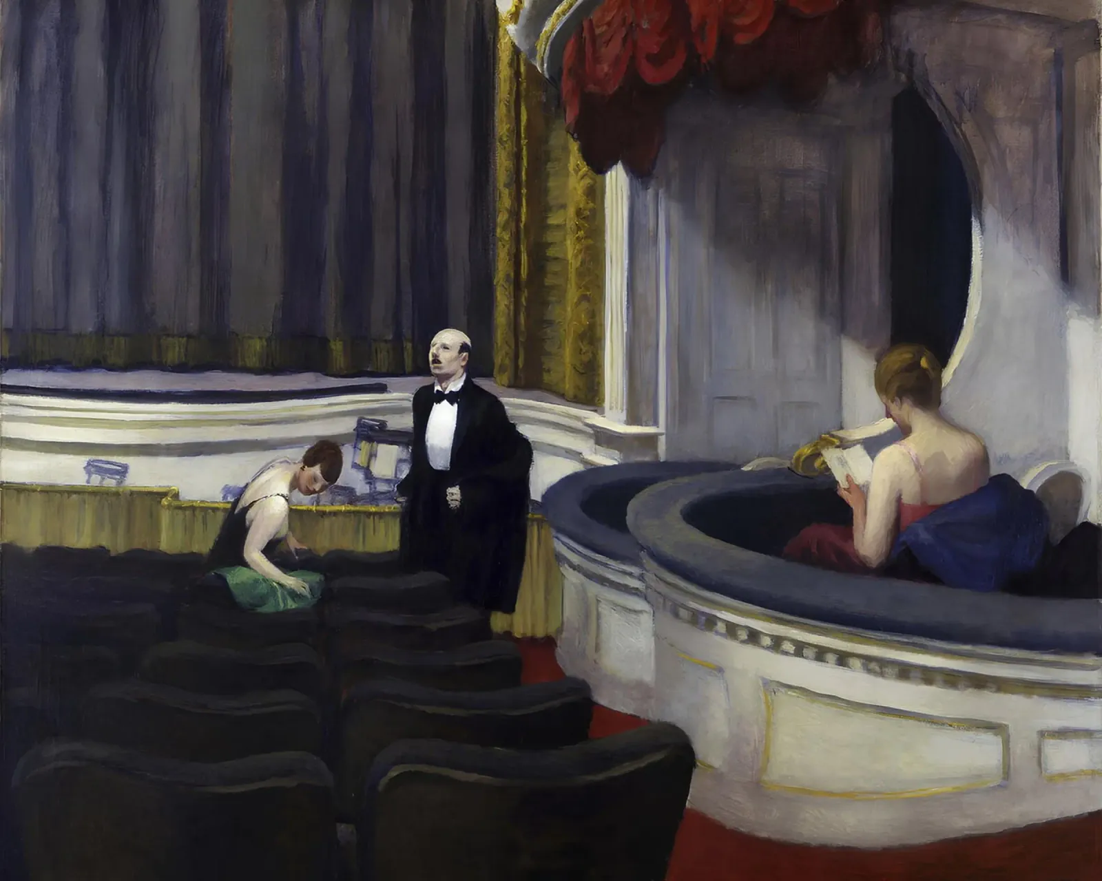 Due sul corridoio" di Hopper - Realismo americano e teatro Sce pellicola backlit da NorwesClub
