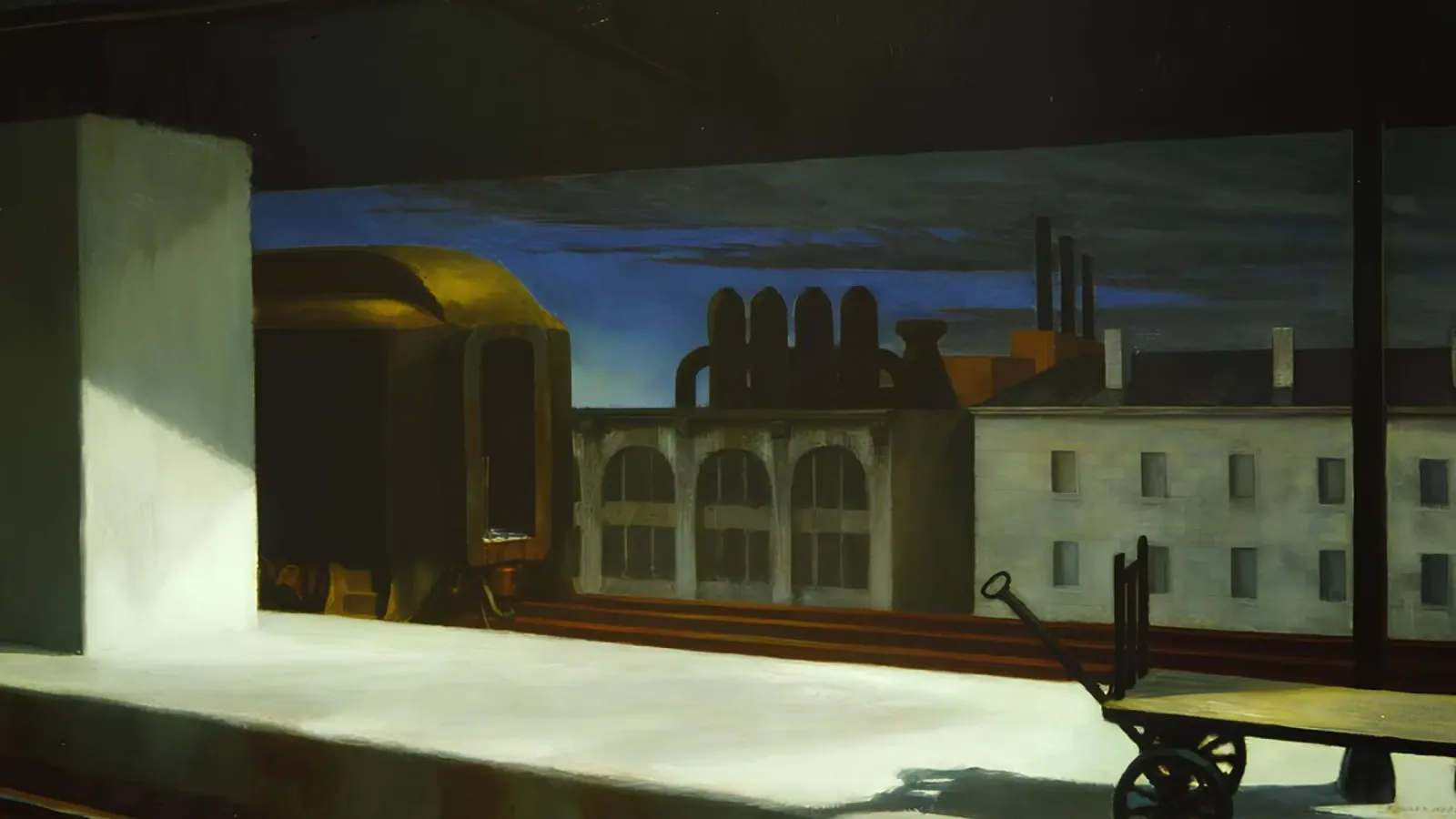 L'aube en Pennsylvanie" de Hopper - Réalisme américain et vie rurale L poster avec cadre en plastique de NorwesClub
