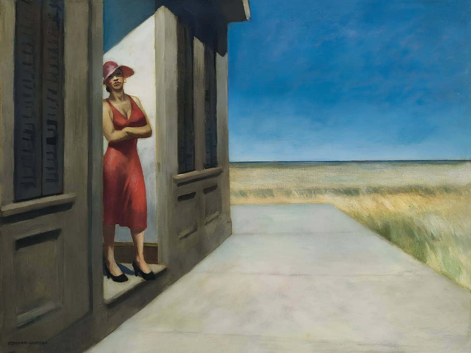Il "Mattino della Carolina del Sud" di Hopper - Realismo americano e rurale poster con telaio in plastica da NorwesClub