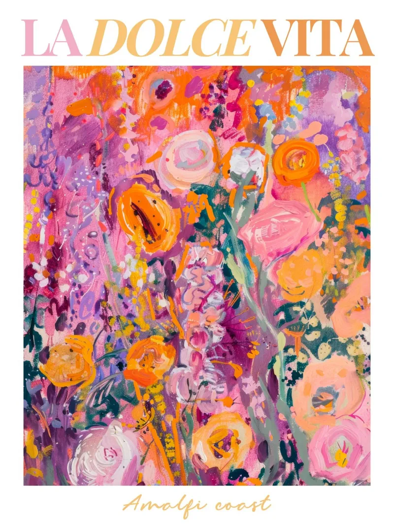 Stampa floreale La Dolce Vita, Mercato dei fiori poster da Boheme