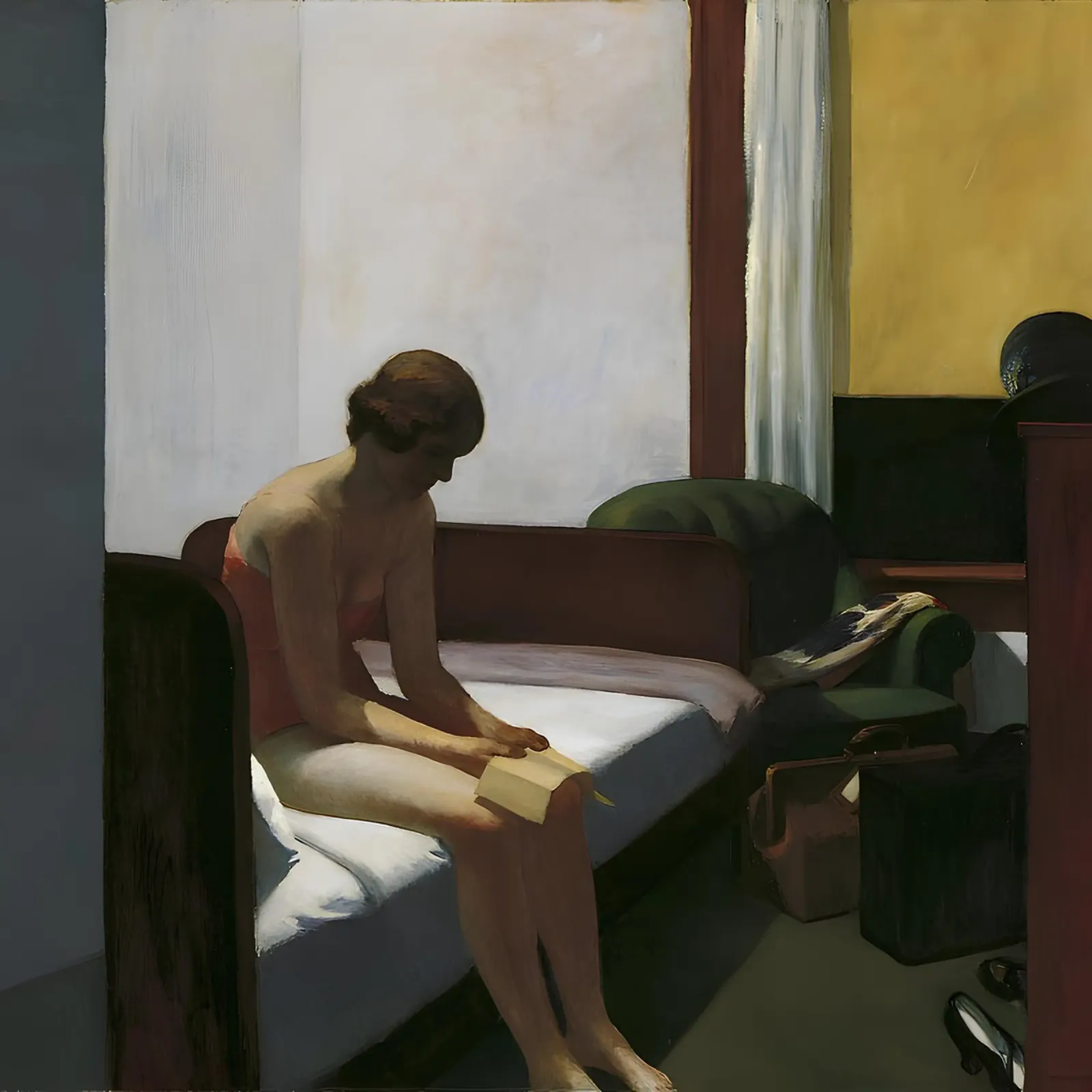La "Camera d'albergo" di Hopper - Realismo americano e solitudine introspettiva pellicola backlit da NorwesClub
