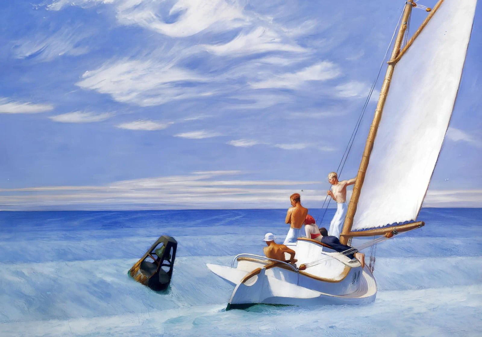 Hopper's "Ground Swell" - American Realism & Maritime Advent poster by NorwesClub