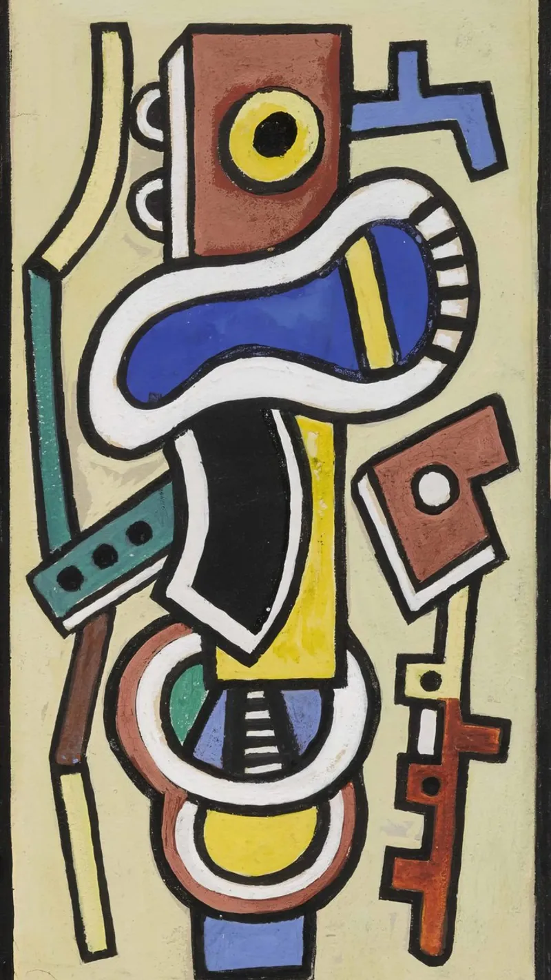 Léger's "Abstraction" - Cubist Geometric Art & Modernist Mas canvas by NorwesClub