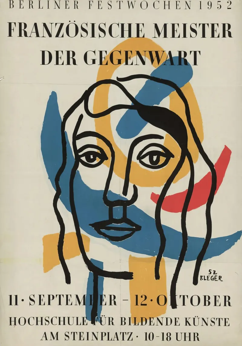 Le "Berliner Festwochen" di Léger - Modernità di metà secolo e astrattismo poster con telaio in plastica da NorwesClub