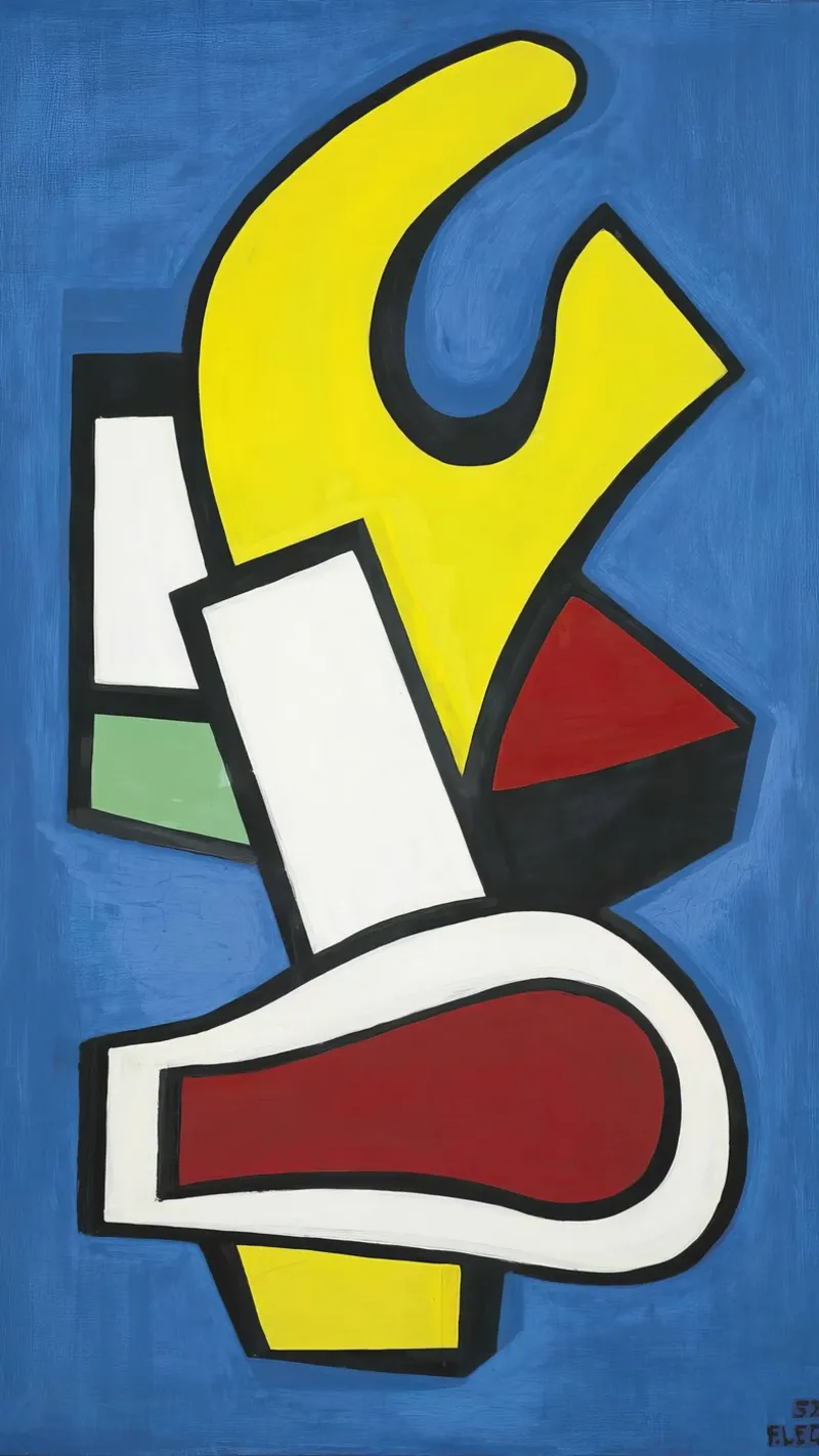 Composición arquitectónica" de Léger - Cubismo abstracto y azul metacrilato de NorwesClub
