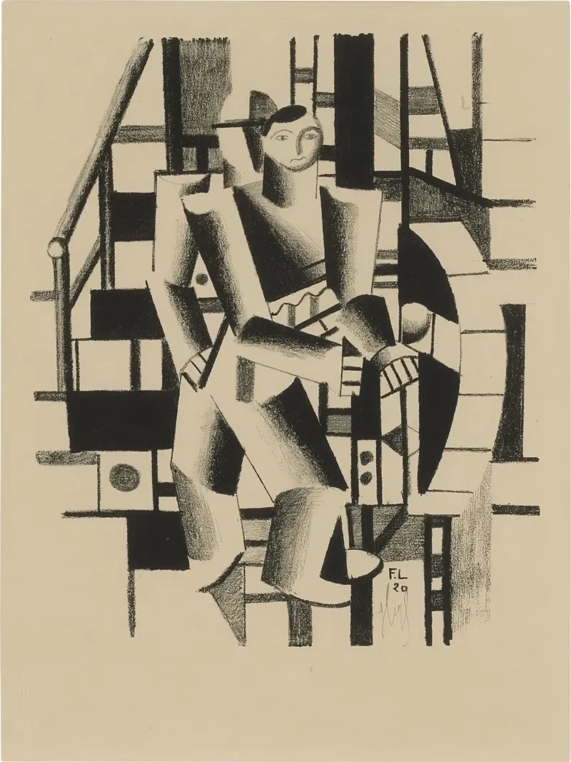 La "Composizione di due figure" di Léger - Figurazione cubista e modernista pellicola backlit da NorwesClub