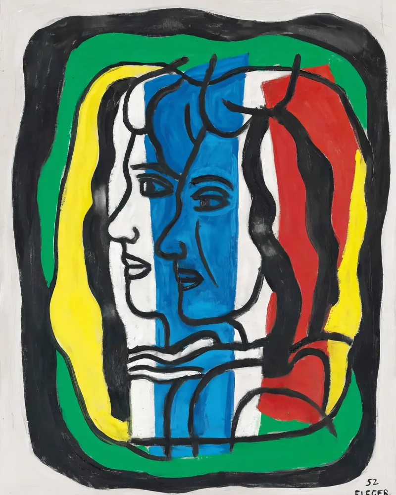 I "due profili" di Léger: ritratto cubista e figura moderna pellicola backlit da NorwesClub