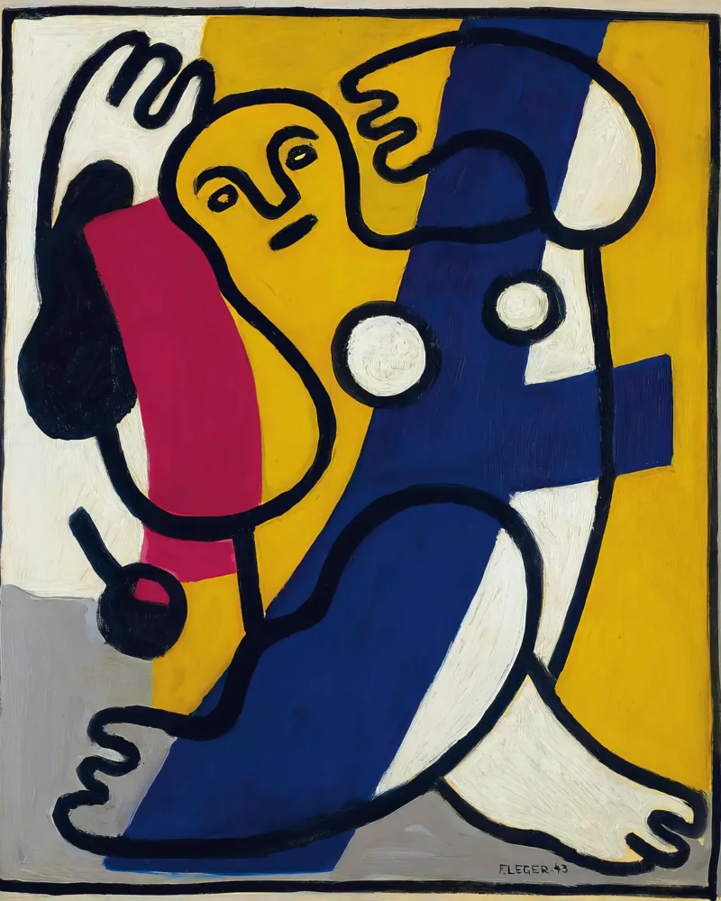 La "Danseuse en jaune et bleu" de Léger - Figurine cubiste et moderniste hahnemühle de NorwesClub