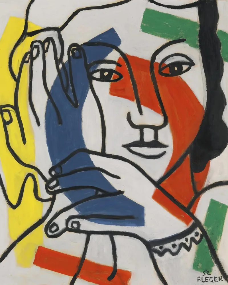 "Due mani e una figura" di Léger - Figura cubista e modernista pellicola backlit da NorwesClub
