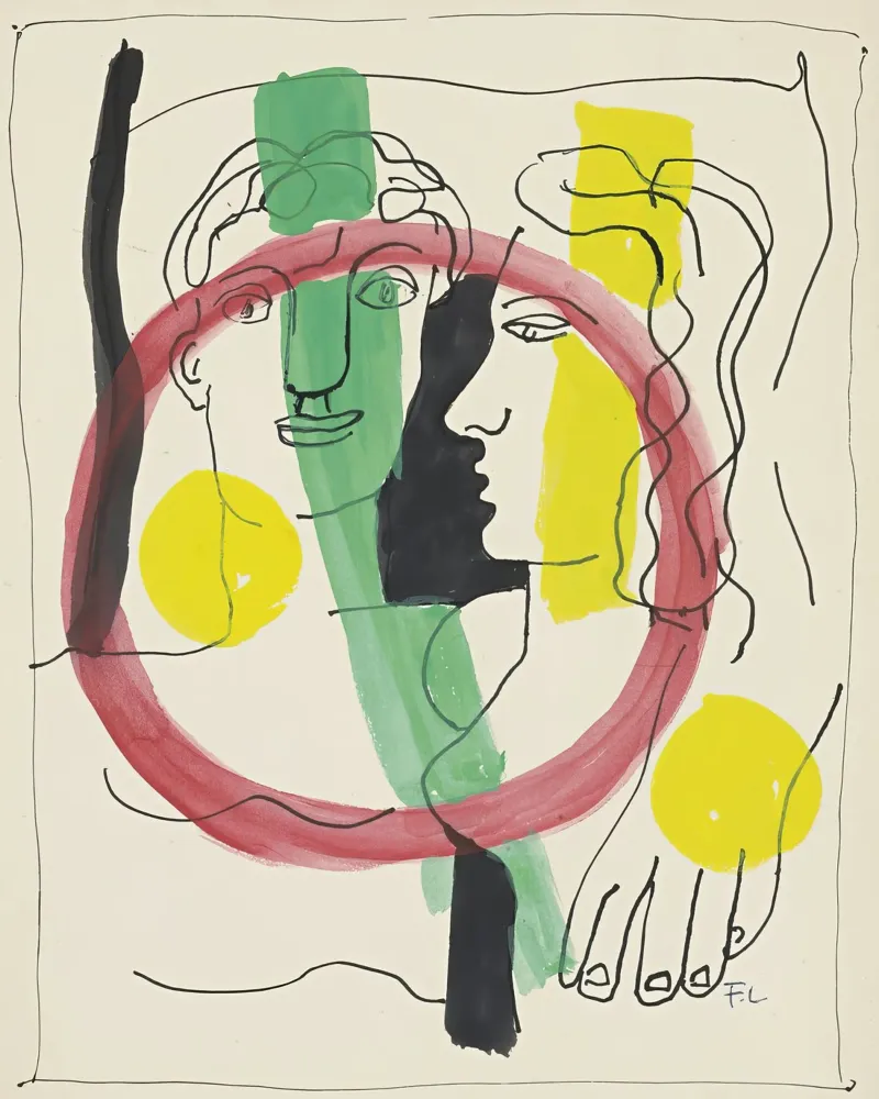 F. Léger "L'Amour nous annule" - Modernismo astratto dell'amore Pri pellicola backlit da NorwesClub