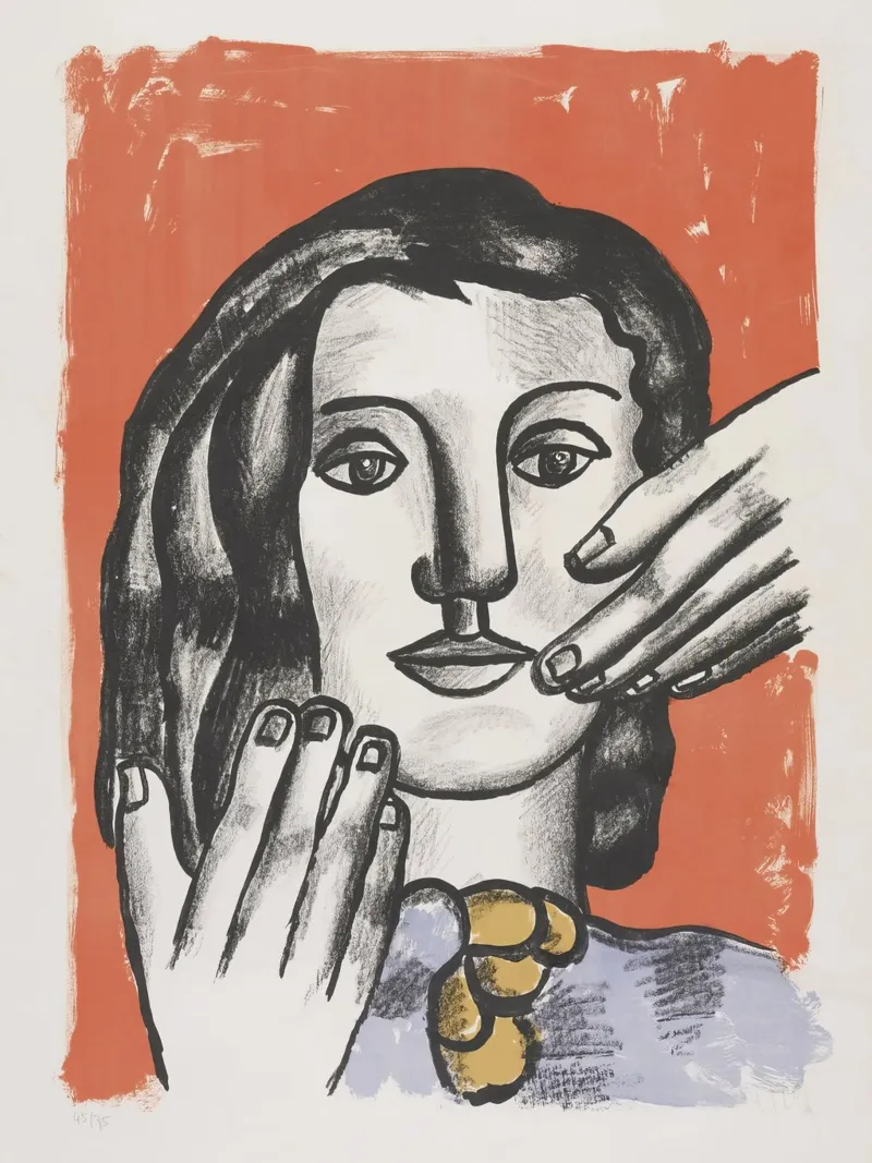 F. Léger "La Grande Margot" - Expressive Portrait Modernism canvas with Floater frame by NorwesClub