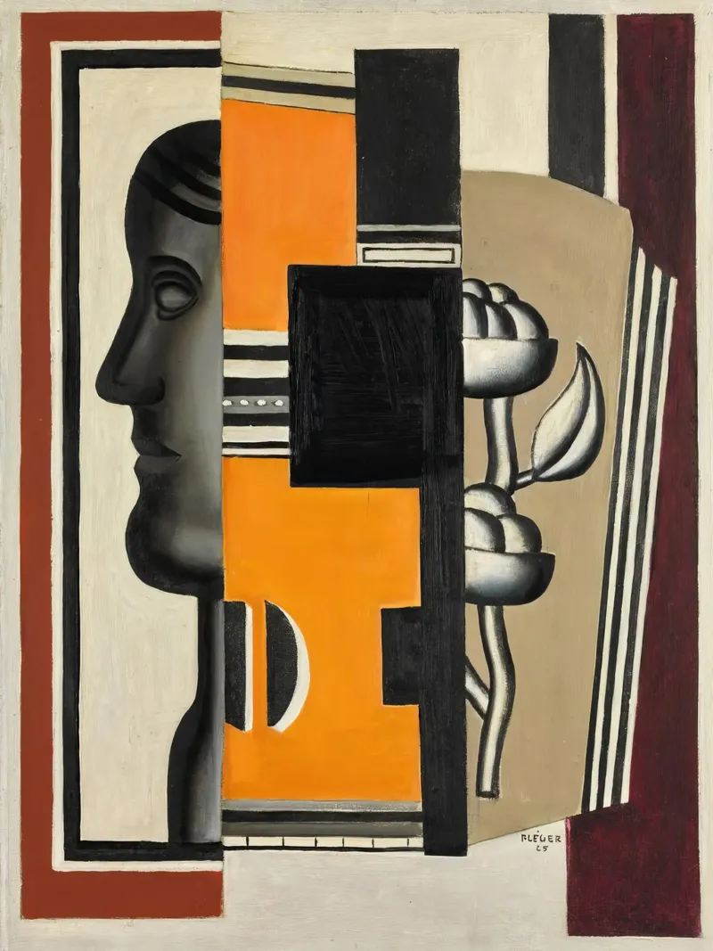 Il busto di Fernand Léger: Astrazione purista, 1925 Masterp pellicola backlit da NorwesClub