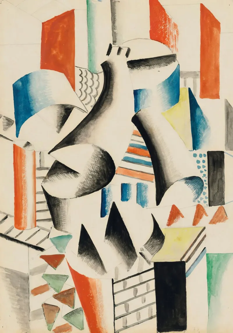 Fernand Léger: "Il massone" - Cubismo meccanico, 1918 Abstrac pellicola backlit da NorwesClub