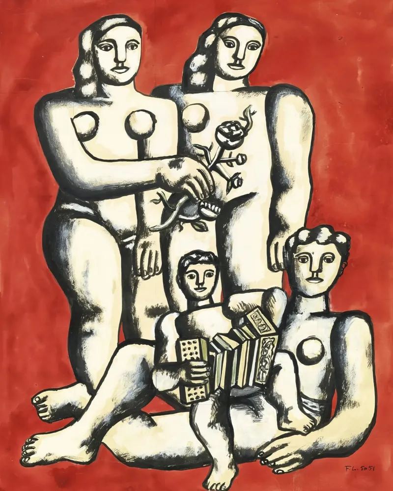 Fernand Léger Donne cubiste, Stampa d'arte moderna, Figure in grassetto, pellicola backlit da NorwesClub
