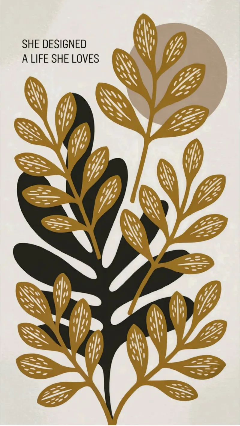 A LIFE SHE LOVES poster con telaio in legno da 20 Farben
